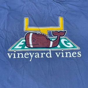 Vineyard Vines Football Whale Mens Long Sleeve Tee